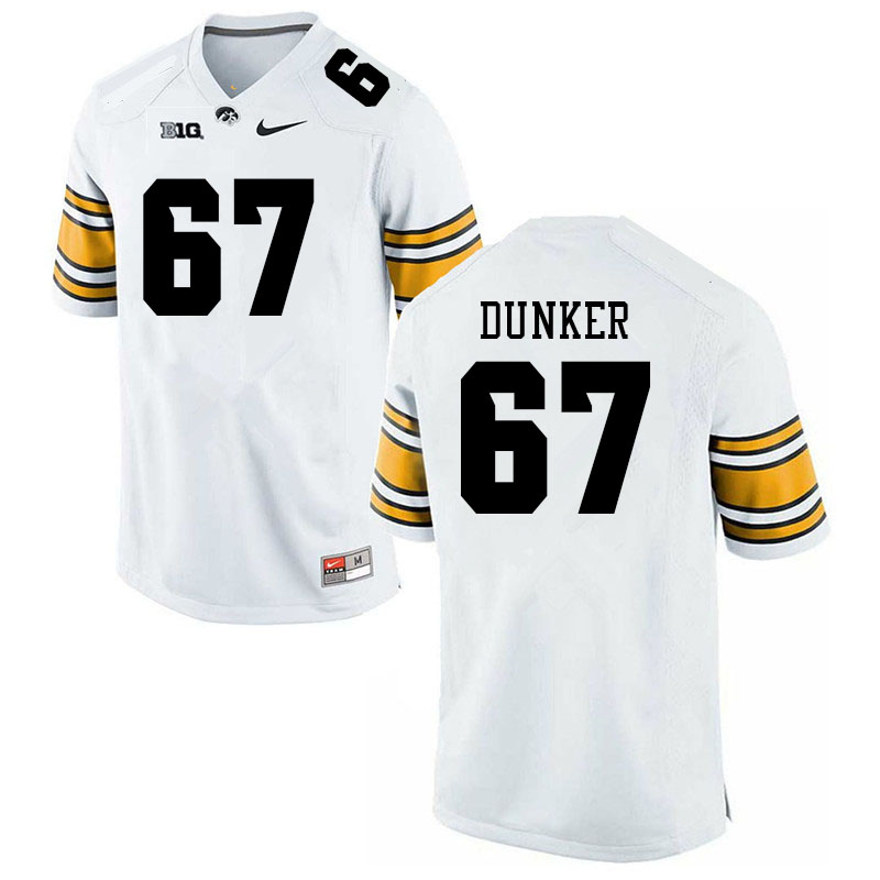 Men #67 Gennings Dunker Iowa Hawkeyes College Football Jerseys Sale-White